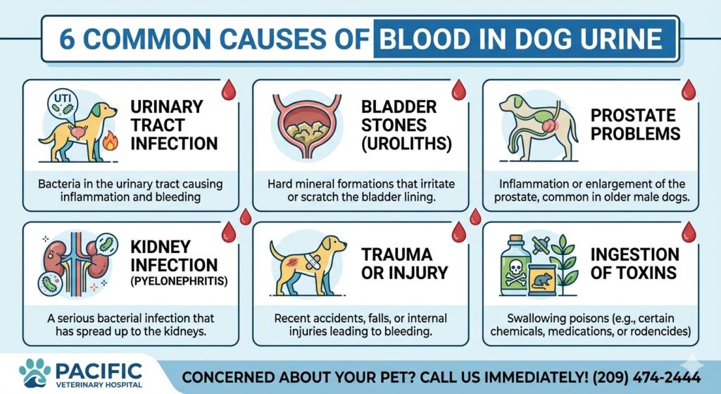Dog Peeing Blood: Causes, Emergency Signs, and What Your Vet Will Do